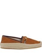 Gucci Men's Suede Horsebit Espadrille - Brown