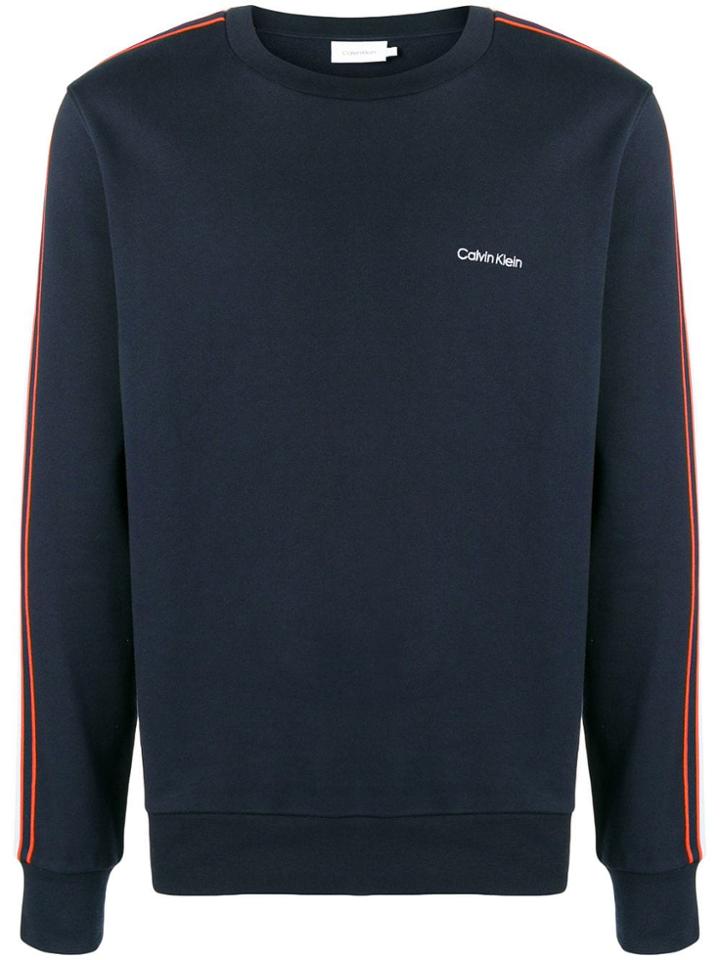 Calvin Klein Stripe Sweatshirt - Blue