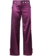 Romeo Gigli Vintage Wide-legged Cropped Trousers - Pink & Purple