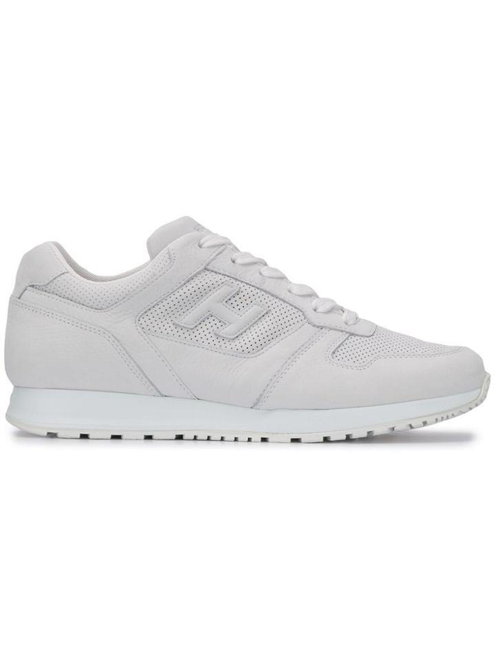 Hogan Perforated Lace-up Sneakers - White