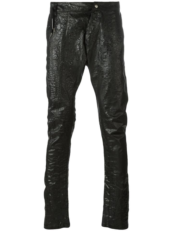 Army Of Me Elongated Tapered Trousers, Men's, Size: 34, Black, Cotton/spandex/elastane