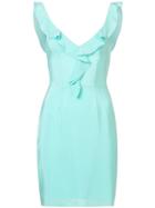 Amanda Uprichard Cascading Ruffle Front Dress - Green