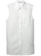 Acne Studios Perforated Sleeveless Shirt, Women's, Size: 34, Nude/neutrals, Polyester/nylon/polyurethane