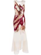 Elisabetta Franchi Sequin Embellished Evening Dress - Pink