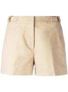 Michael Michael Kors Mid Rise Shorts, Women's, Size: 6, Nude/neutrals, Cotton/spandex/elastane