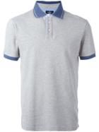Hackett Contrast Collar Polo Shirt, Men's, Size: Small, Grey, Cotton/spandex/elastane