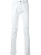 Hl Heddie Lovu Distressed Slim-fit Jeans - White