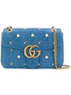 Gucci Medium Gg Marmont Shoulder Bag - Blue