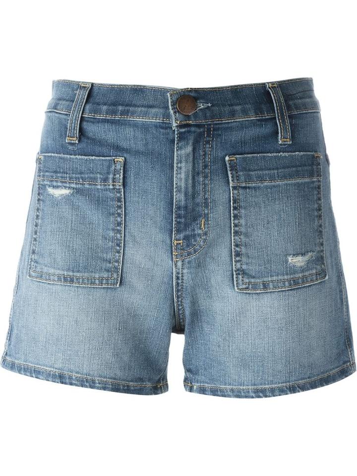 Current/elliott Patch Pocket Denim Shorts