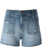 Current/elliott Patch Pocket Denim Shorts