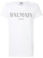 Balmain - Logo T-shirt - Men - Cotton - M, White, Cotton