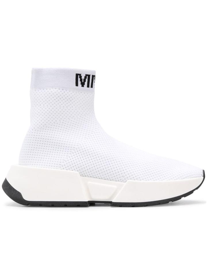 Mm6 Maison Margiela Sock-style Sneakers - White