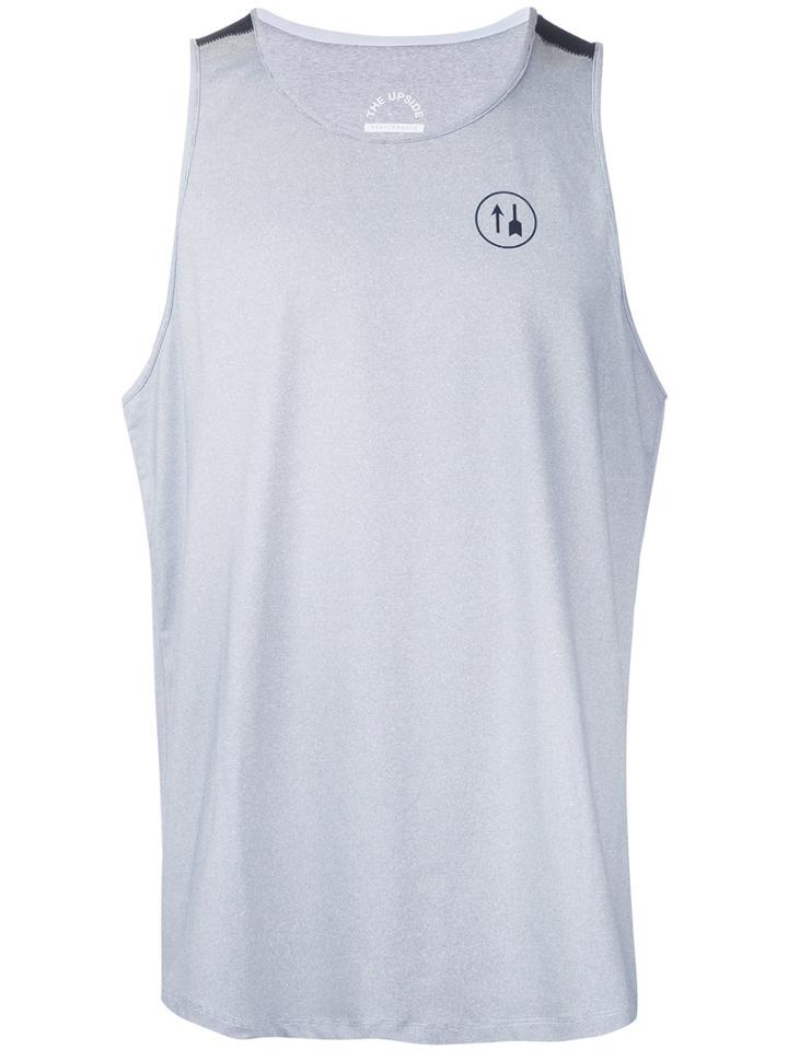 The Upside - Logo Print Sleeveless Top - Men - Polyester/spandex/elastane - L, Grey
