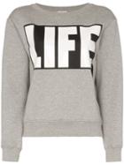 Moncler Slogan Printed Jumper - Grey