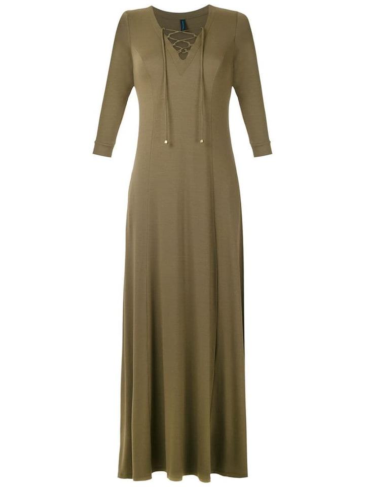 Lygia & Nanny Lace-up Detail Dress - Green