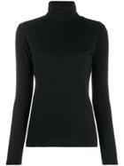 Majestic Filatures Turtle Neck Knitted Top - Black