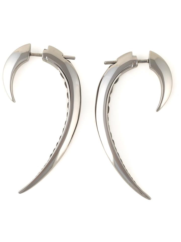 Shaun Leane 'signature Tusk' Black Spinel Earrings - Metallic
