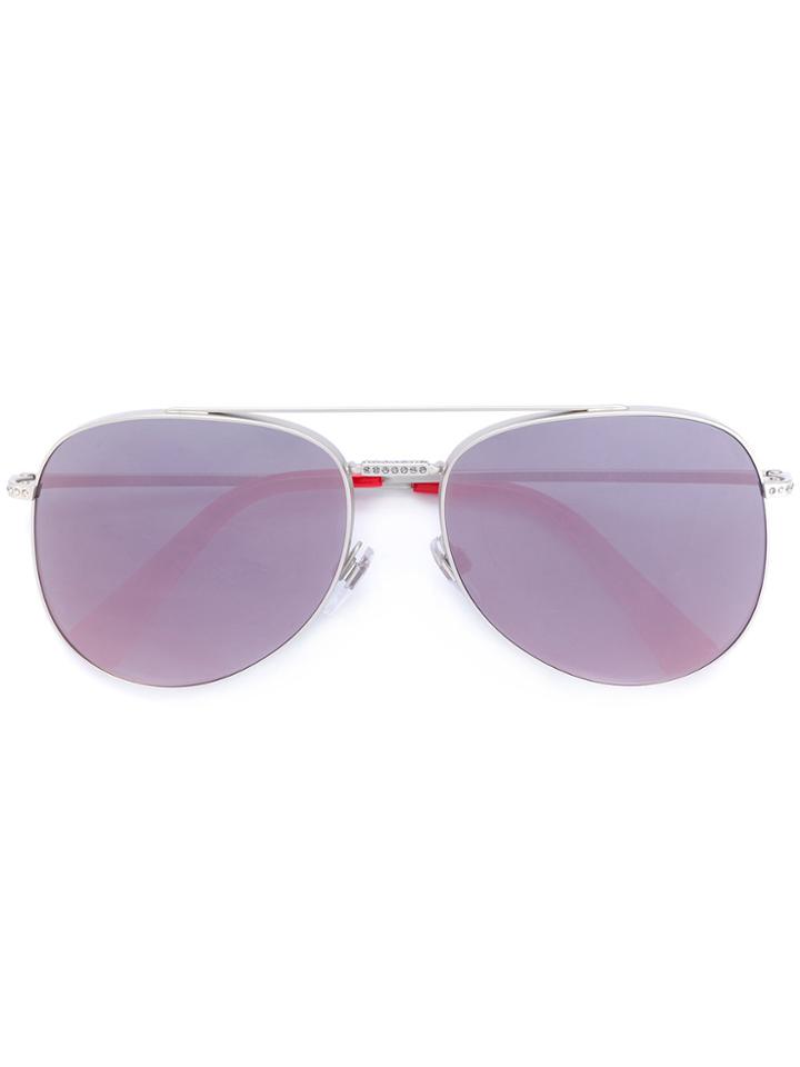 Valentino Eyewear Aviator Style Sunglasses - Metallic