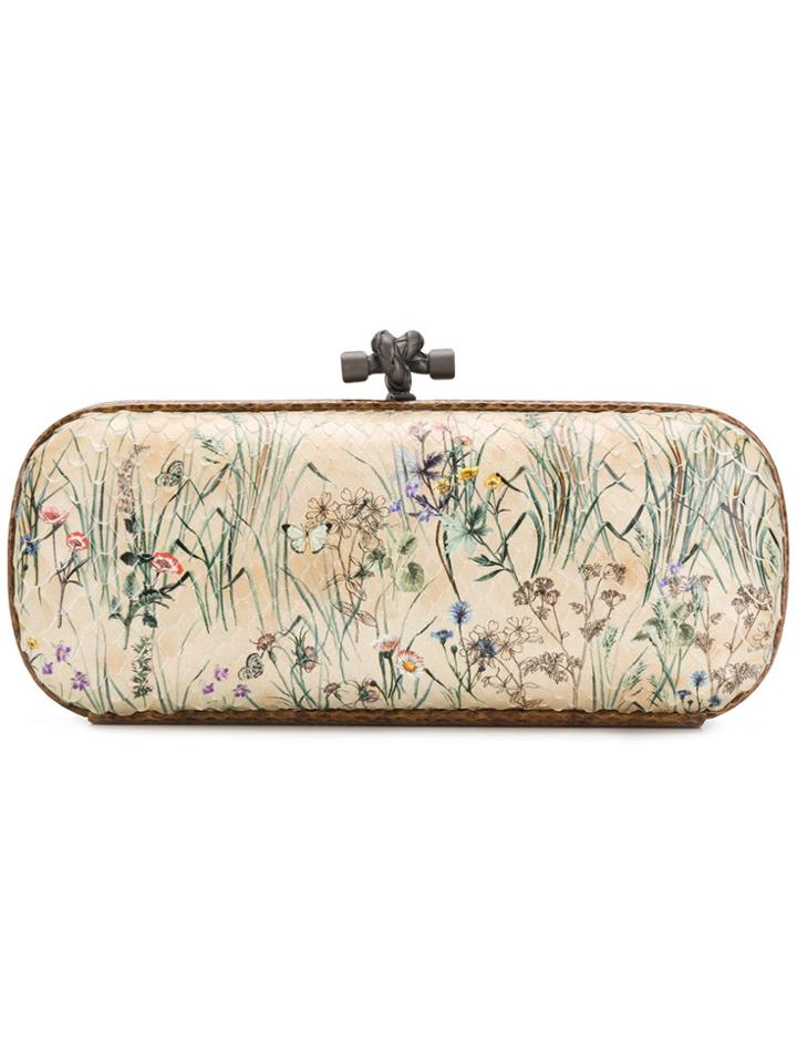 Bottega Veneta Botanical Clutch Bag - Nude & Neutrals
