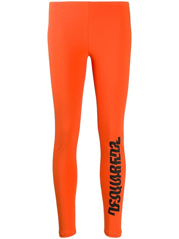 Dsquared2 Logo Leggings - Orange