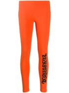Dsquared2 Logo Leggings - Orange