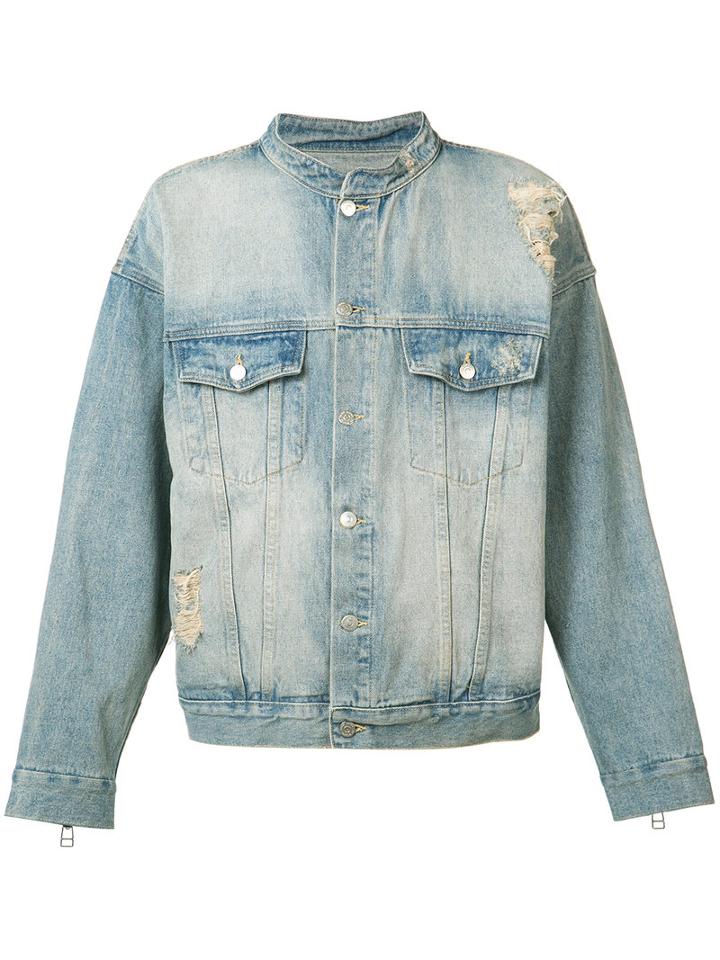 Daniel Patrick Loose Fit Denim Jacket, Men's, Size: Large, Blue, Cotton