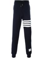 Thom Browne Sweatpant With Engineered 4-bar Stripe - Blue