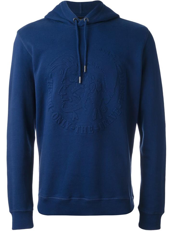 Diesel 's-agny' Hoodie, Men's, Size: Xxl, Blue, Cotton
