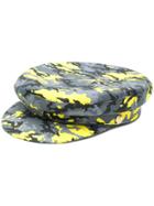 Manokhi Camouflage Print Biker Hat - Grey