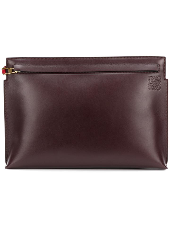 Loewe Zip Clutch - Red