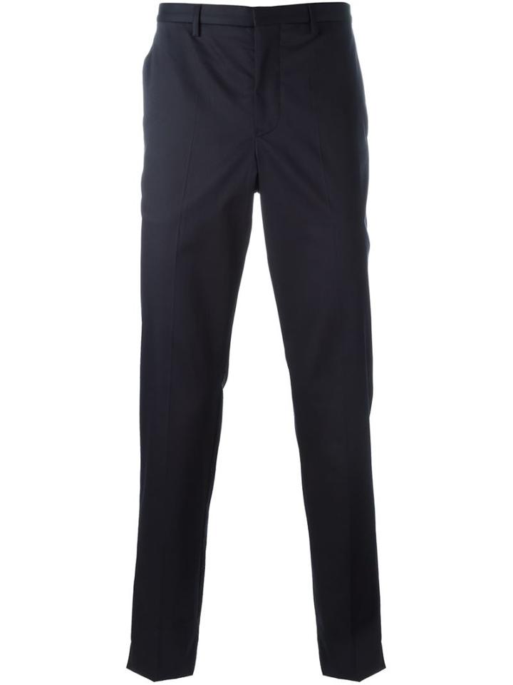 Emporio Armani Tailored Trousers, Men's, Size: 52, Blue, Cotton