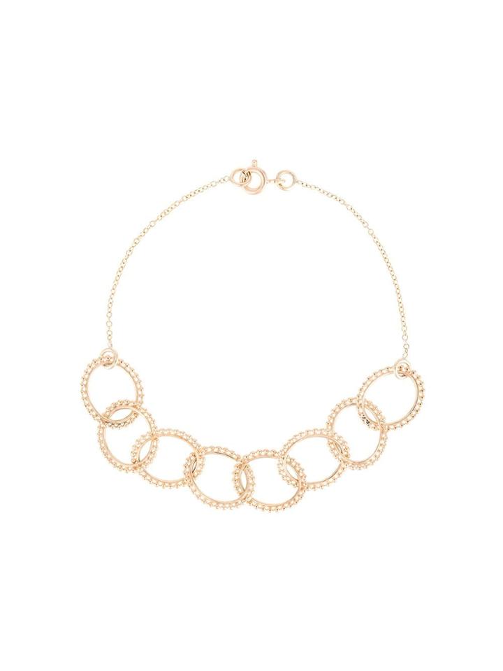 Natalie Marie 9kt Yellow Gold Dotted Oval Chain Bracelet