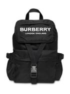 Burberry Logo Print Backpack - Black