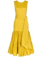 Cult Gaia Maeve Sleeveless Tiered Dress - Yellow
