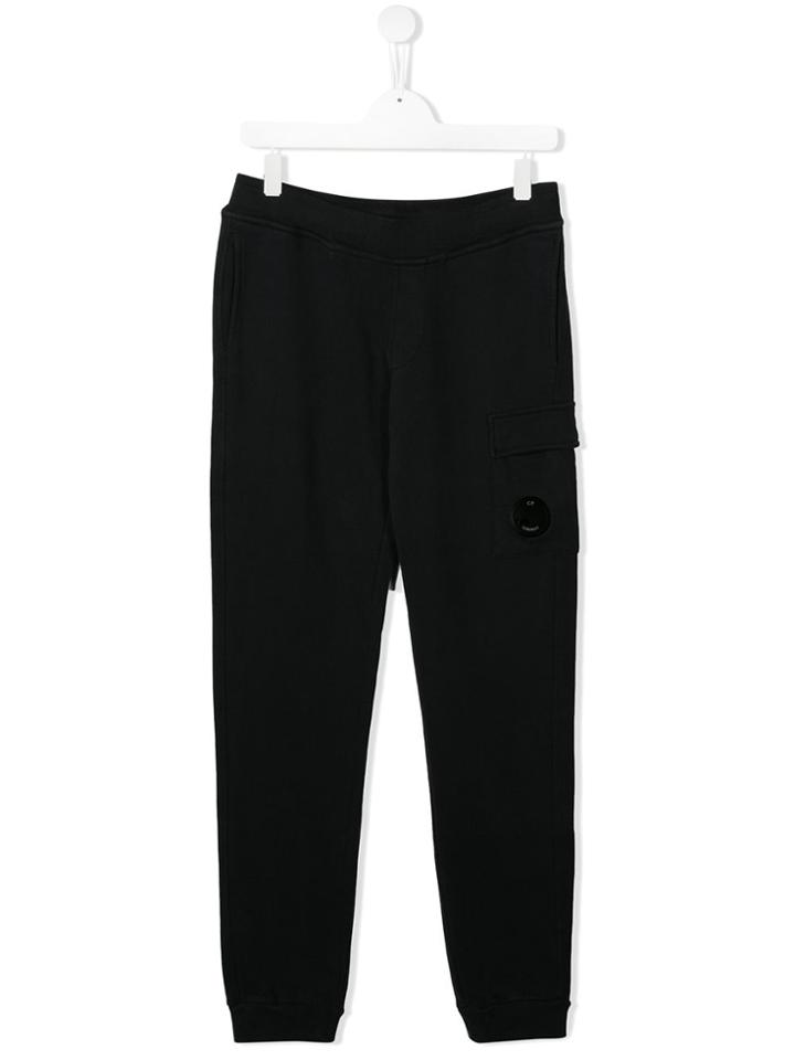 Cp Company Kids Teen Lens-detail Track Pants - Blue