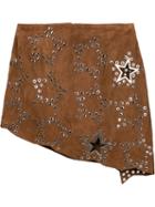 Anthony Vaccarello Asymmetric Eyelet Skirt