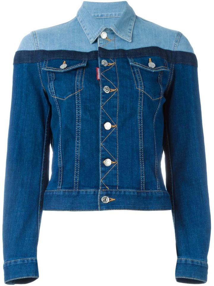 Dsquared2 'liza' Panelled Denim Jacket