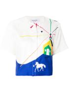 Thom Browne Church Scenery Cropped Shirt - Multicolour