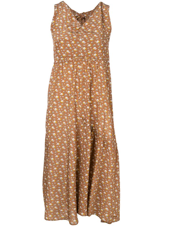 Belize Officiel Yasmina Daisy-print Dress - Brown