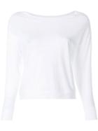 Vince Slightly Cropped Longsleeved Top - White