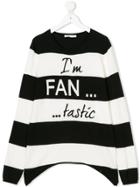 Liu Jo Kids Long Sleeved Striped Sweater - White