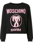 Moschino Flamingo Print Sweatshirt, Women's, Size: Large, Black, Cotton