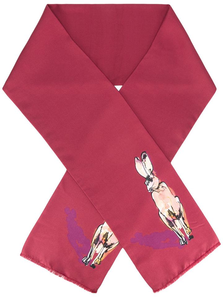 Paul Smith Rabbit Print Scarf, Men's, Red, Silk