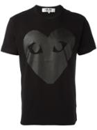 Logo Print T-shirt, Men's, Size: Small, Black, Cotton, Comme Des Garçons Play