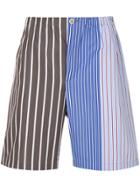 Marni Striped Panel Shorts - Blue