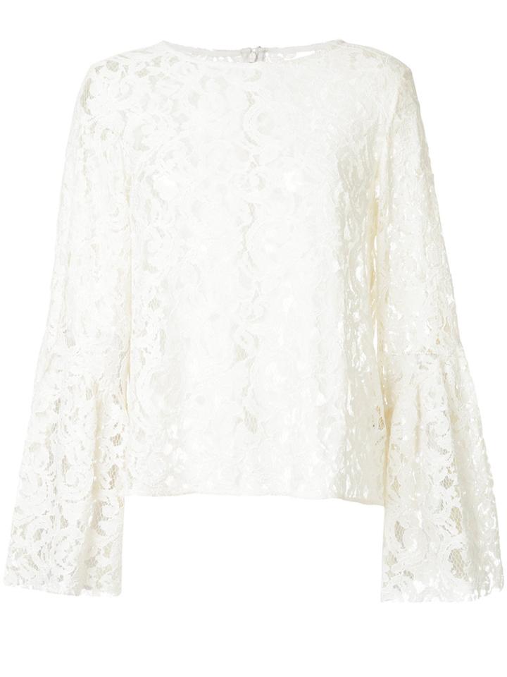 Cityshop Long Sleeved Lace Top - White