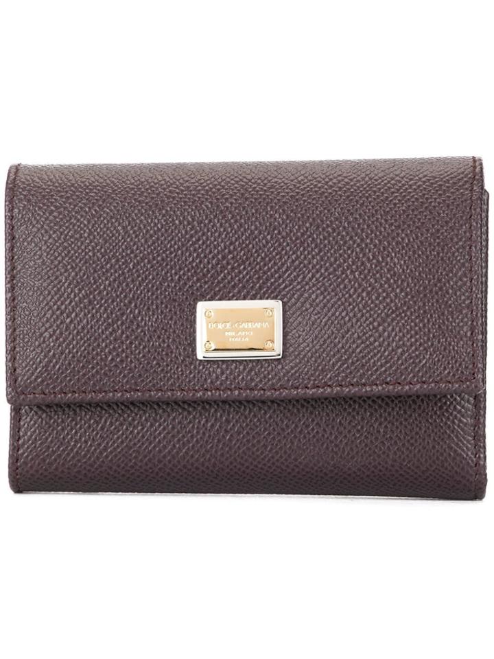 Dolce & Gabbana French Flap Wallet - Purple