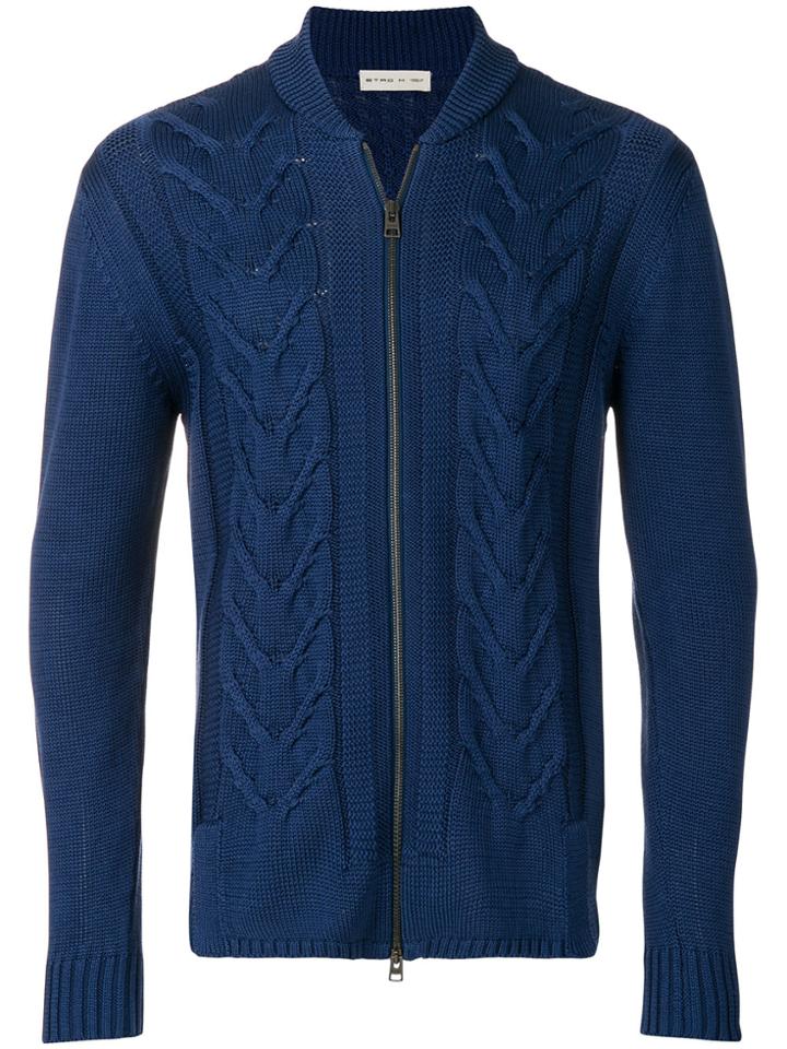 Etro Zipped Knitted Cardigan - Blue
