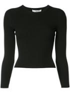 Tibi Seamless Rib Corset Sweater, Women's, Size: Medium, Black, Polyamide