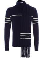 Jw Anderson Jumper With Scarf Detail - Blue